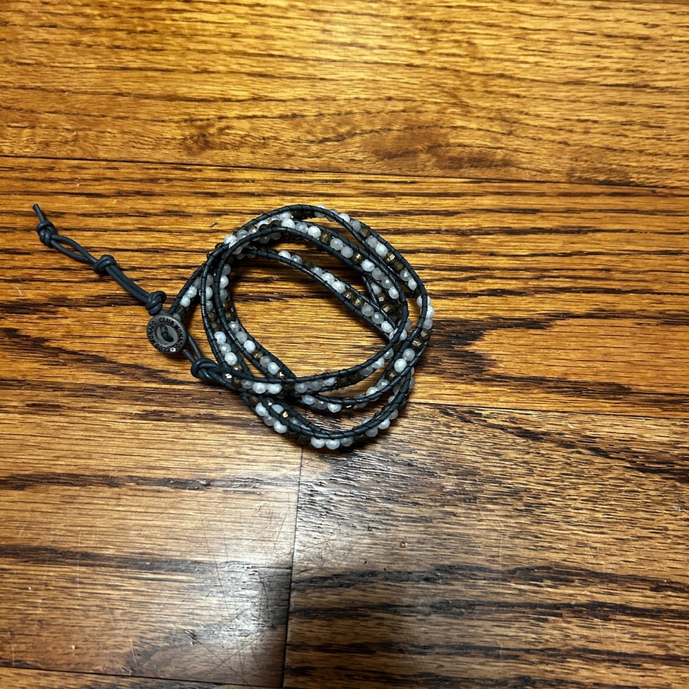Victoria Emerson Black and Silver Wrap Bracelet